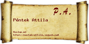 Péntek Attila névjegykártya