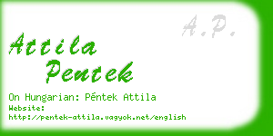 attila pentek business card